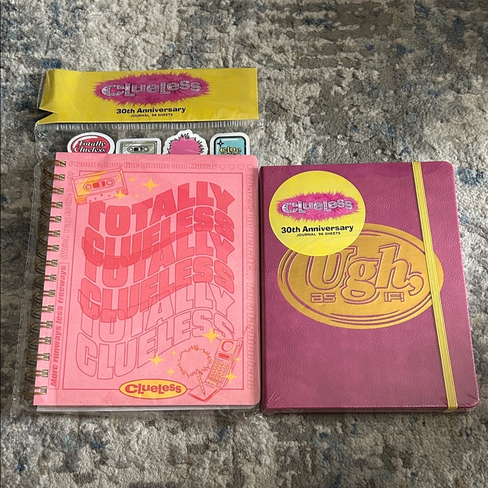 Clueless 30th Anniversary Pink and Yellow Notebook Set